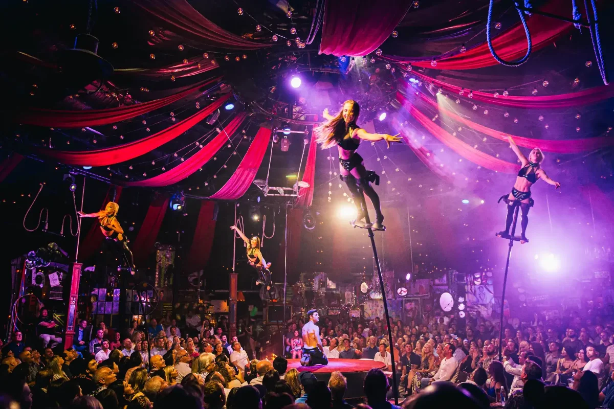 Inside the Absinthe Spiegeltent at Caesars Palace