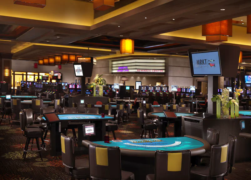 Casino table games floor at Aliante