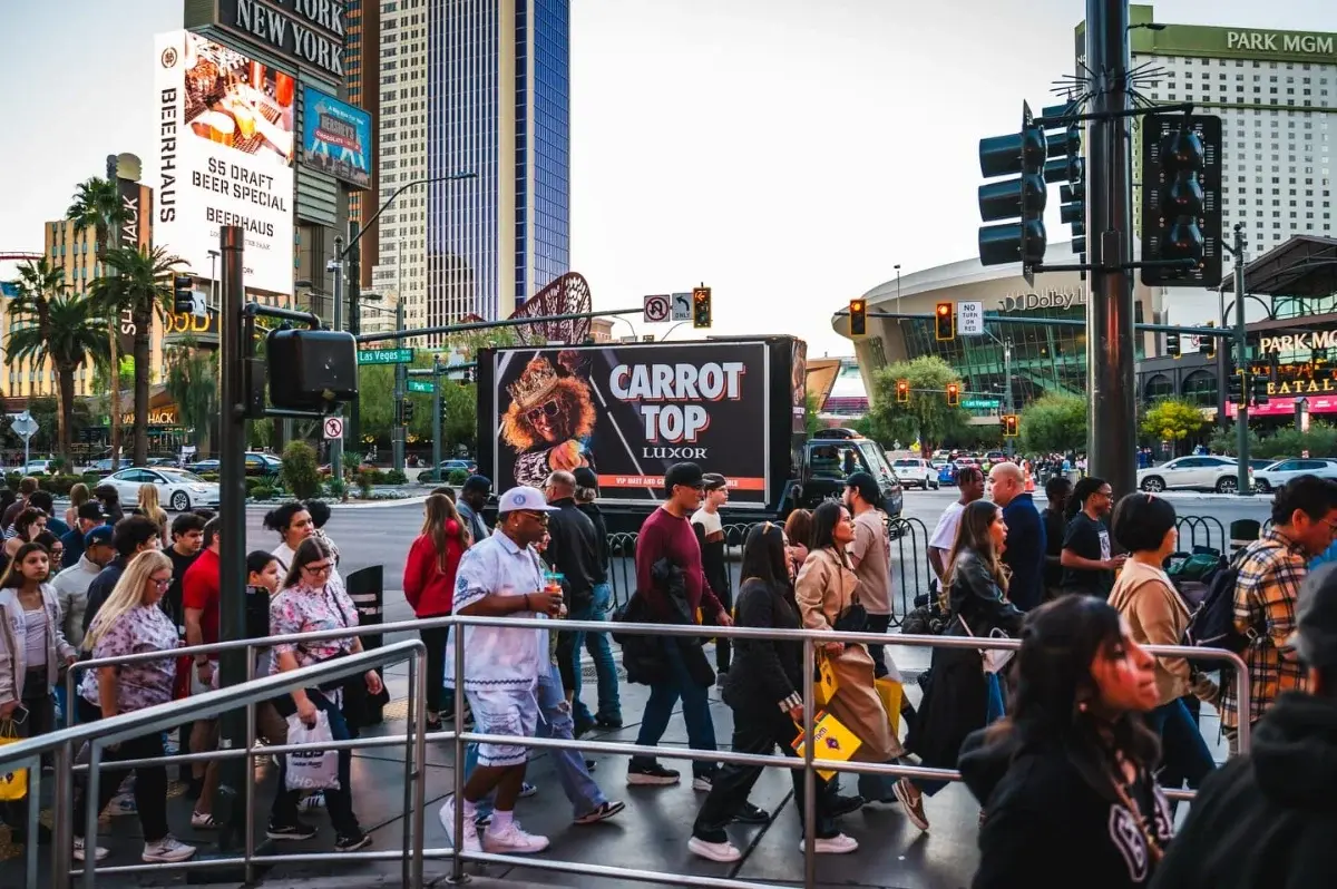 Carrot Top comedy performance on the Las Vegas Strip