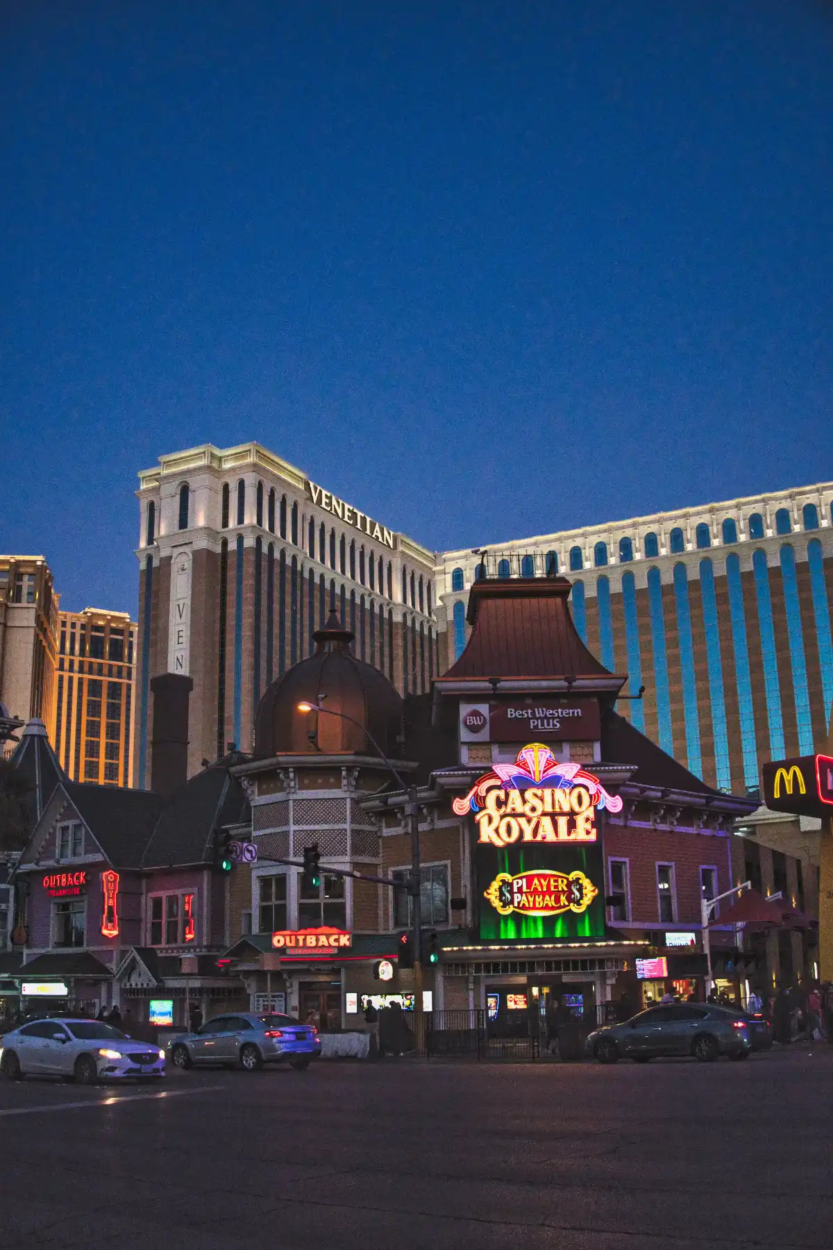 Casino Royale on the Las Vegas Strip at dusk