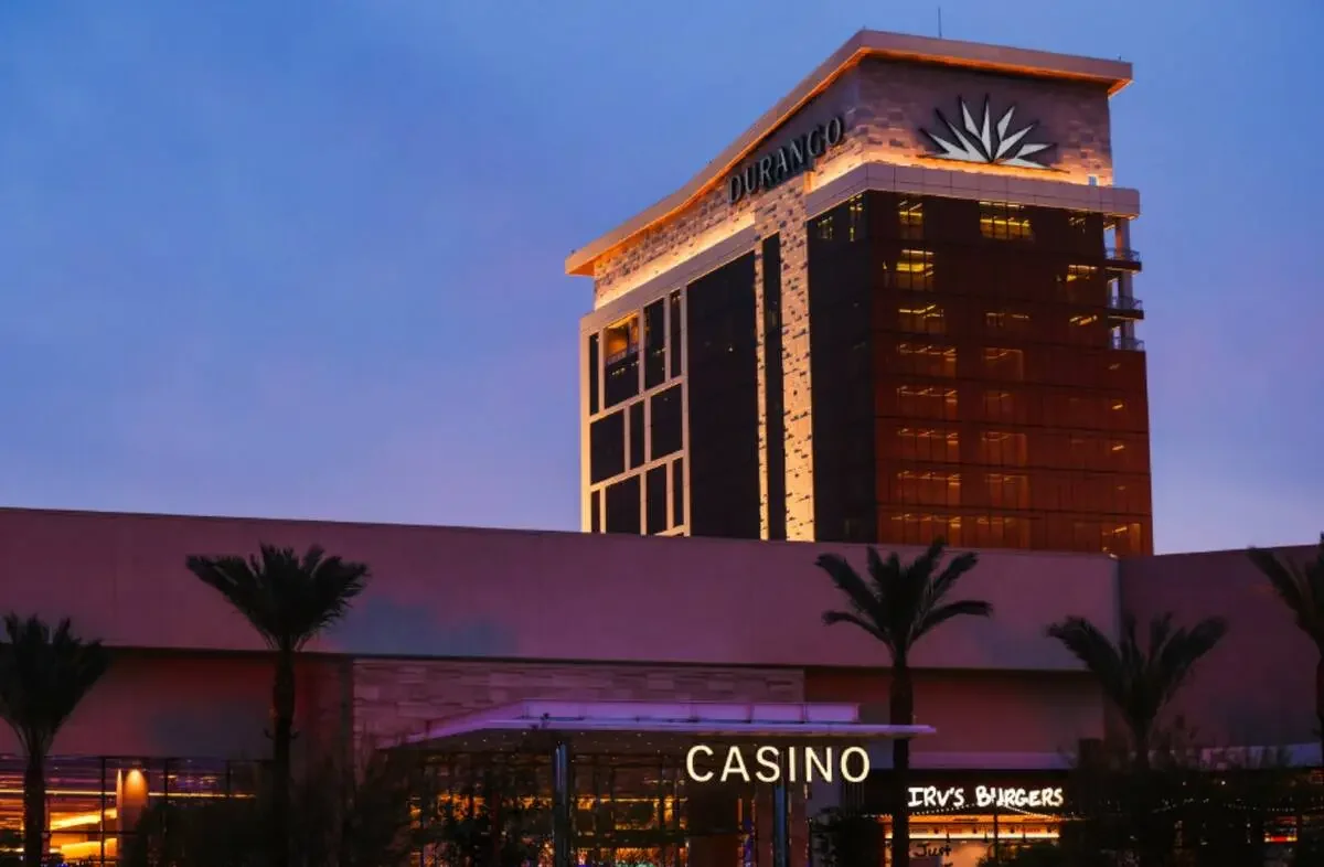 Durango Casino & Resort tower at dusk