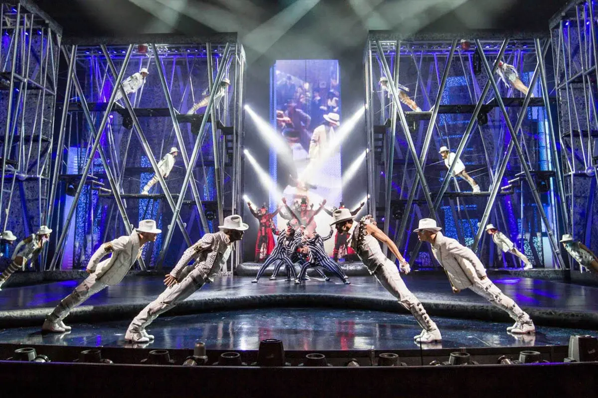 Dancers performing during Michael Jackson ONE in Las Vegas