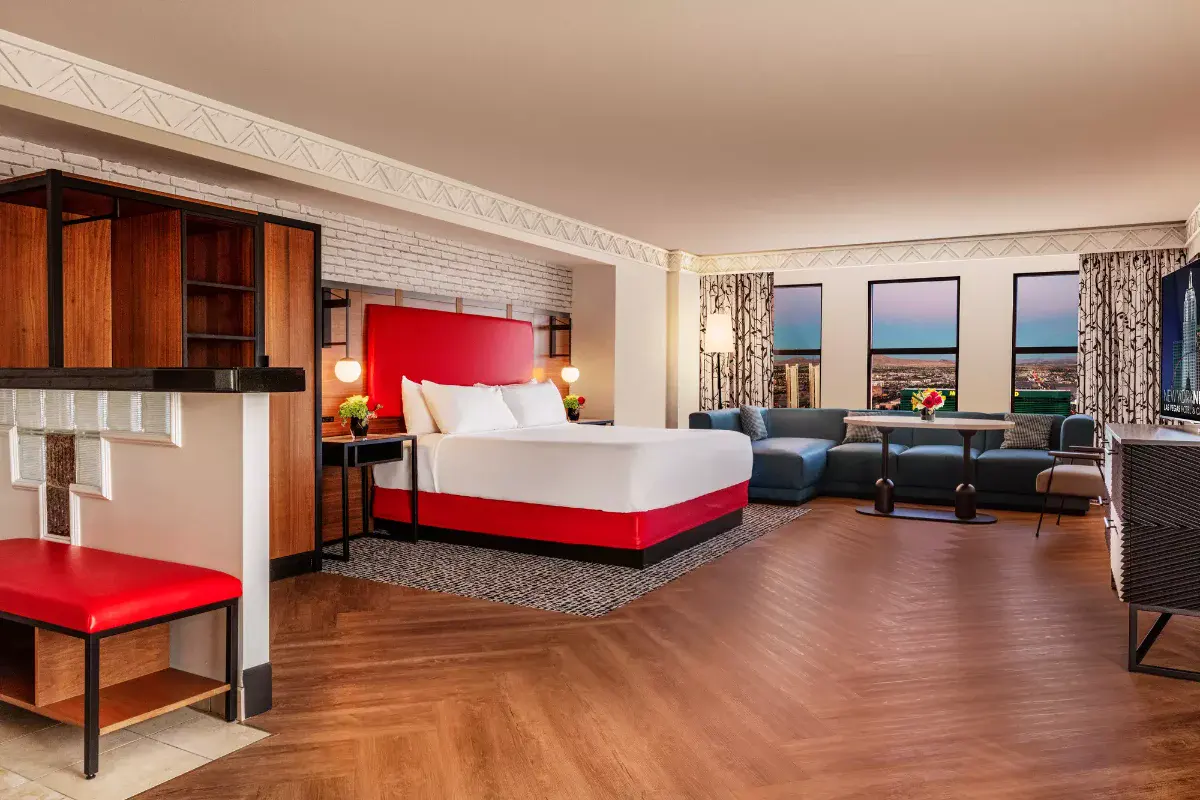 Suite with Strip view at New York-New York