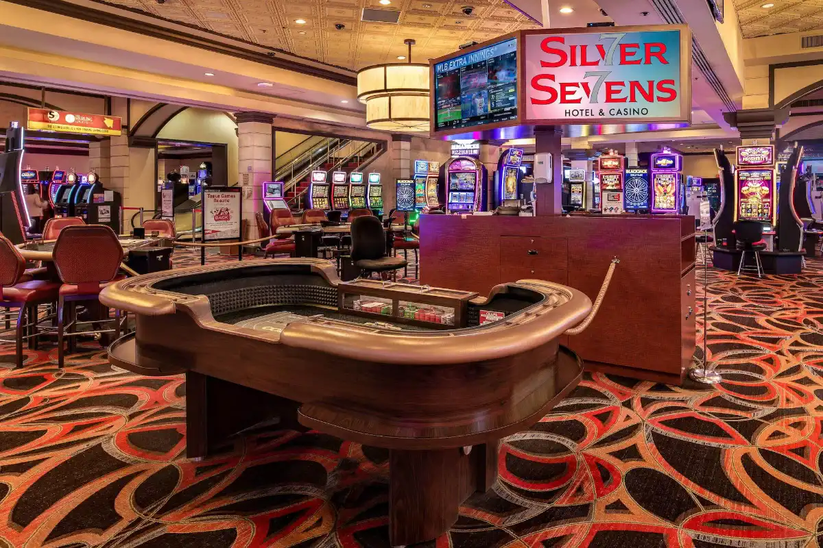 Casino floor at Silver Sevens Hotel & Casino