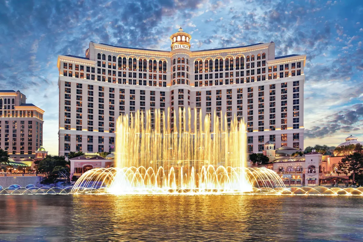Bellagio fountains front view